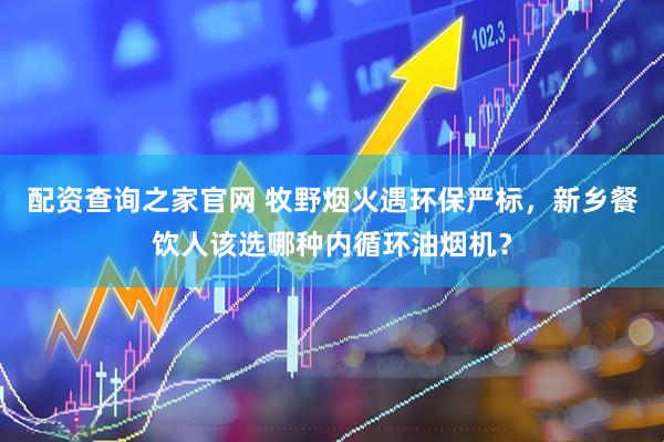 配资查询之家官网 牧野烟火遇环保严标,新乡餐饮人该选哪种内循环油烟机?