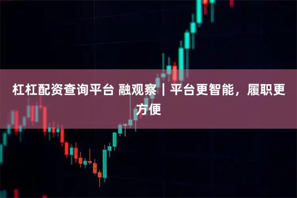 杠杠配资查询平台 融观察｜平台更智能，履职更方便